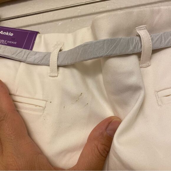 Lane Bryant white crop trousers pants ankle double stretch weave plus size 18 - Picture 7 of 15